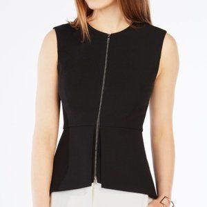 BCBG Max Azria Abrielle Black Peplum Top